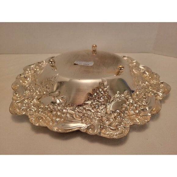 Vintage WMF Ikora Tarnish Resistant Silver Plated Bowl 12" Raised Floral Design - Picture 6 of 9